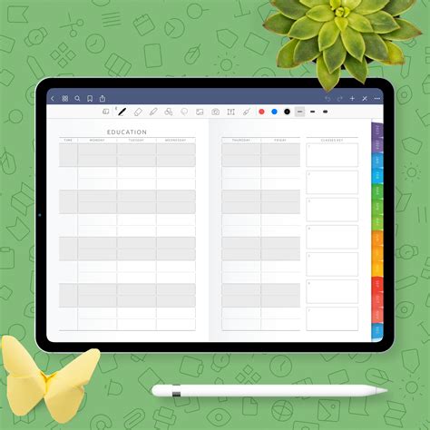 Goodnotes Schedule Template